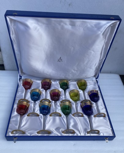 Glass & Crystal  - St. Louis Thistle Crystal Service, 310 Pieces Including 44 Roemers 1950&#039;