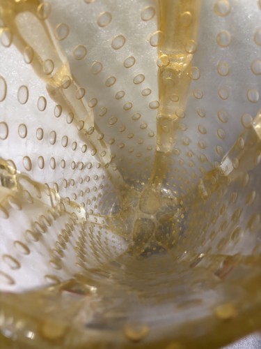 Murano Crystal Vase with Gold Leaf Signed Barovier Toso circa 1970 - 50