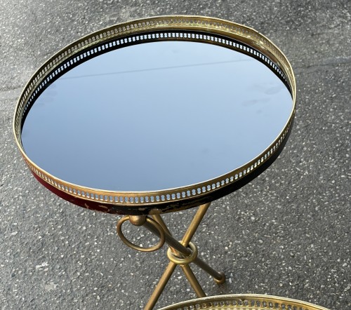 XXe siècle - Paire de guéridons en laiton doré circa 1950