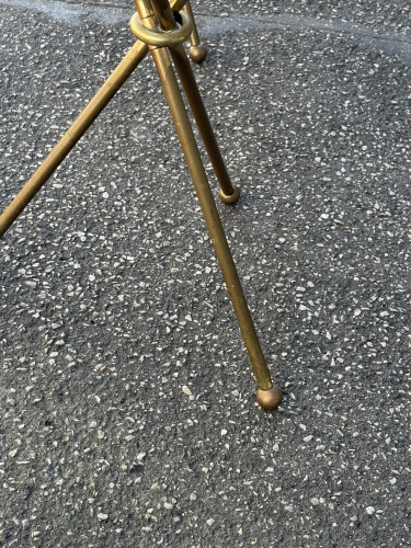 Paire de guéridons en laiton doré circa 1950 - Années 50-60