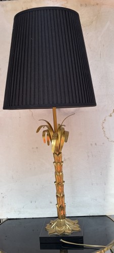Maison Charles - Lampe Palmier en bronze doré circa 1965 - ABC Pascal
