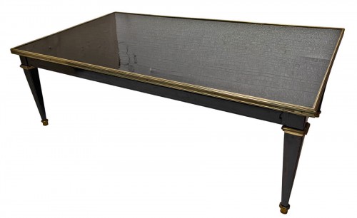Gerard MILLE pour Maison Jansen - Table basse en bois laqué noir vers 1950/70