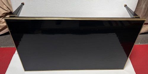Antiquités - Gerard MILLE pour Maison Jansen - Table basse en bois laqué noir vers 1950/70