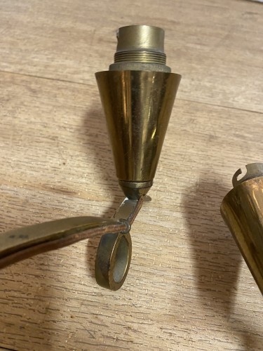 Pair of Art Deco Wall Sconces in Gilded Bronze - Art Déco