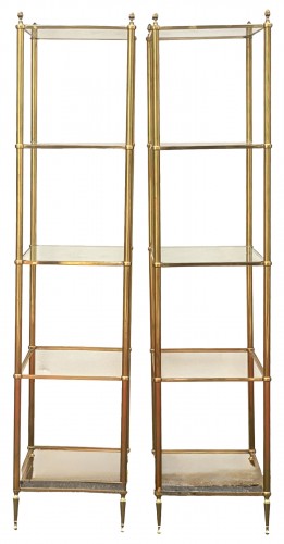 Paire d’étagères en bronze circa 1970, Maison Baguès