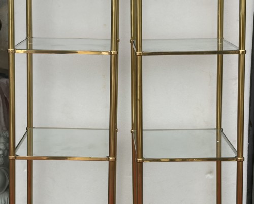 Pair of 5-Tier Bronze Shelves Circa 1970 by Maison Baguès - 