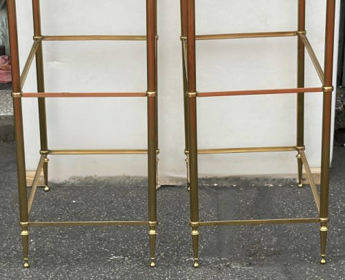 20th century - Pair of 5-Tier Bronze Shelves Circa 1970 by Maison Baguès