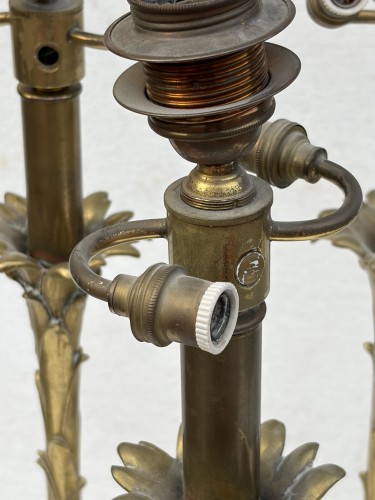 Luminaires Lampe - Maison Bagués - Série de 6 lampes en bronze patiné circa 1950/70