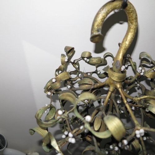 Antiquités - &quot; mistletoe &quot; Chandelier circa 1900