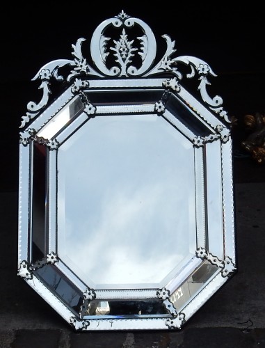 Miroir à Parecloses à tain argentique circa 1880/1900  - Miroirs, Trumeaux Style 