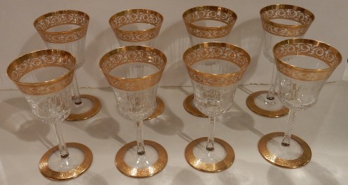 1950&#039;  Crystal Service From St Louis Thistle 90 pieces - 