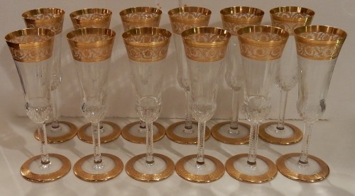 1950&#039;  Crystal Service From St Louis Thistle 90 pieces - 50