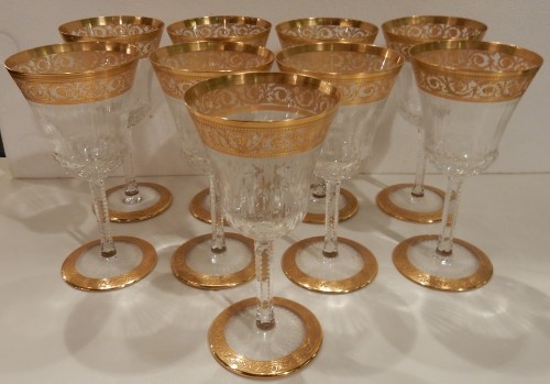 Antiquités - 1950&#039;  Crystal Service From St Louis Thistle 90 pieces