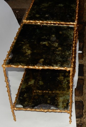 Paire de bouts de canapé en bronze doré Maison Jansen - ABC Pascal