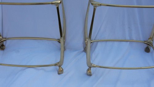 1970 Pair of Gilt Bronze Tables In The Style Of Art Nouveau - 50