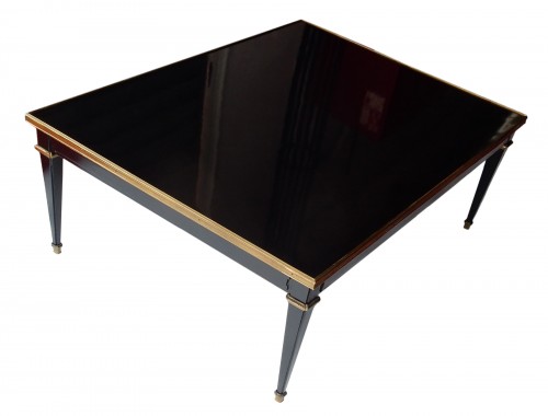 1950/70 Coffee Table Wood Lacquered Black Maison Jansen