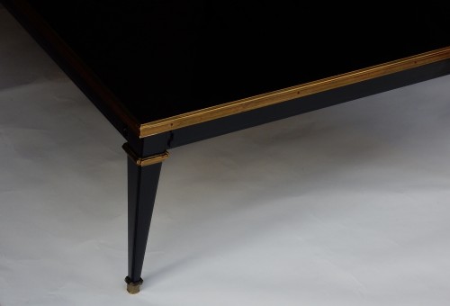 1950/70 Coffee Table Wood Lacquered Black Maison Jansen - 