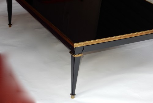 20th century - 1950/70 Coffee Table Wood Lacquered Black Maison Jansen