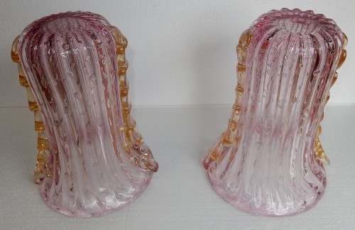 Glass & Crystal  - Pair of Murano vases or similar signed Toso