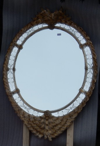 Miroir cristal Murano véronèse 1970/80  - Années 50-60