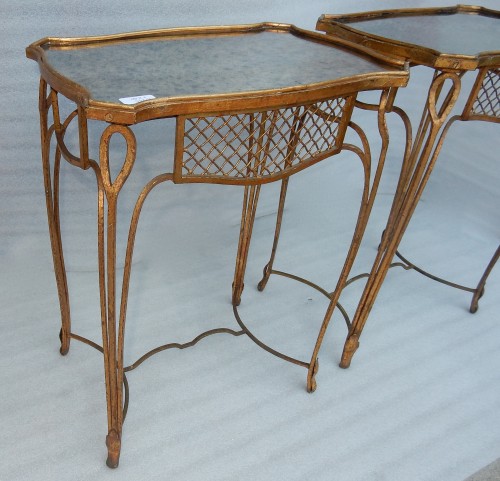 XXe siècle - Paire de tables d’appoint Maison Baguès