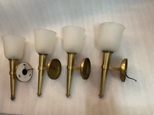 20th century - Perzel -  2 Pairs Of Wall Lamps