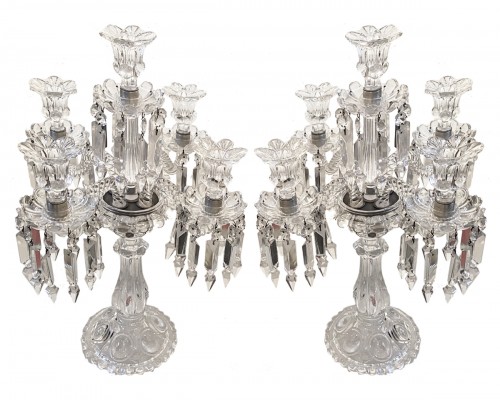 Baccarat - Paire de chandeliers en cristal