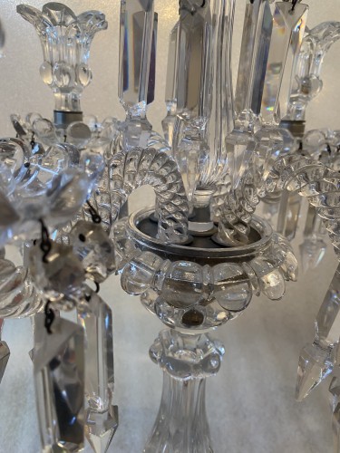 XXe siècle - Baccarat - Paire de chandeliers en cristal