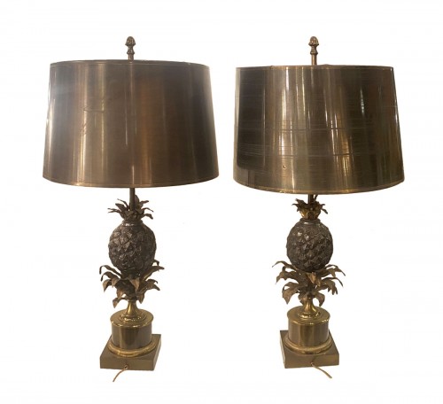 Charles & Fils - Paire de Lampes ou similaires ananas