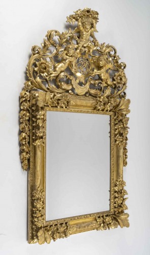 Miroir Italien du XVIIIe siècle - Miroirs, Trumeaux Style Transition