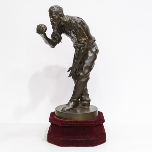 Joseph-Antoine BERNARD (1866-1931) Joueur de boules - Sculpture Style 