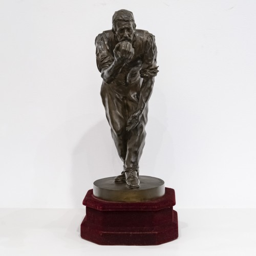 Sculpture Sculpture en Bronze - Joseph-Antoine BERNARD (1866-1931) Joueur de boules