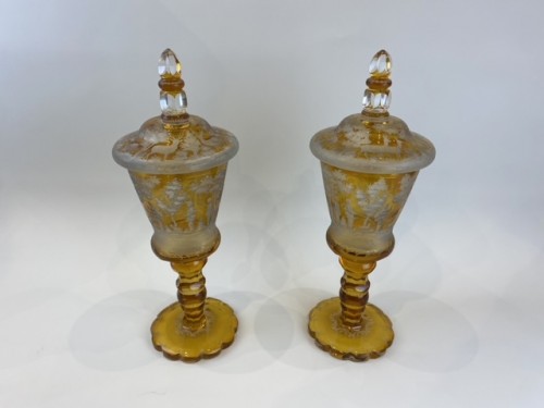 Paire de vases en cristal de Bohème, Circa 1880 - Napoléon III