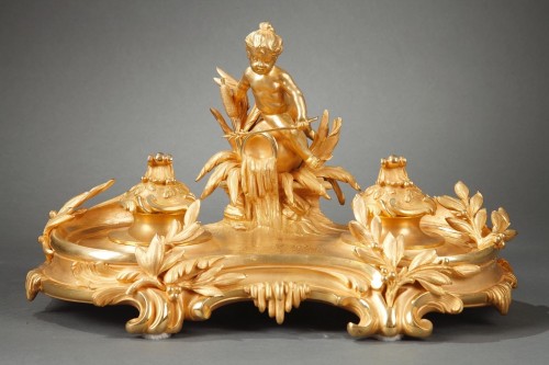 Objet de décoration Encrier - Encrier en bronze doré, Circa 1900