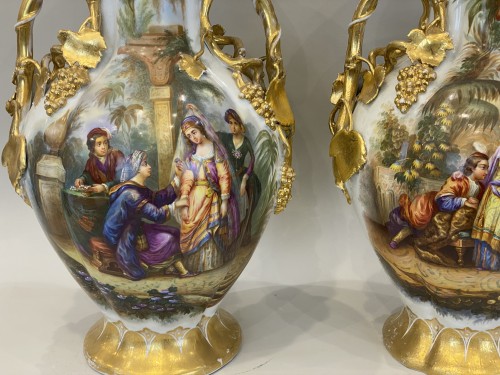 Paire de vases par Ruaud, Limoges circa 1860 - Napoléon III