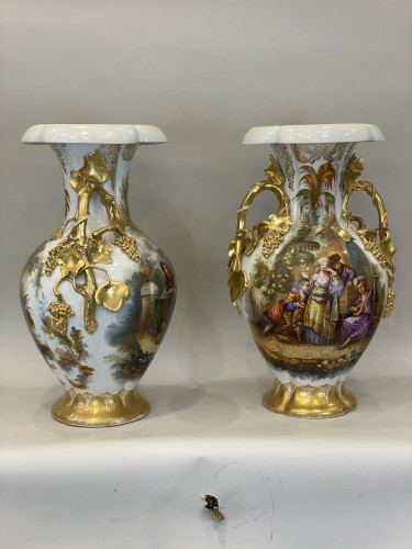 Napoléon III - Paire de vases par Ruaud, Limoges circa 1860