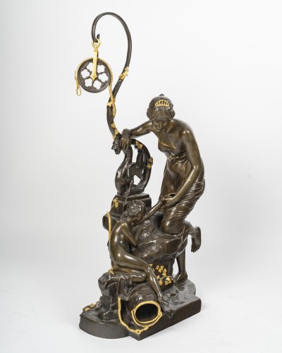 Henri Vidal (1864-1918) Endormi à La Fontaine - Art nouveau