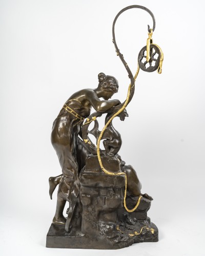 Antiquités - Henri Vidal (1864-1918) Endormi à La Fontaine