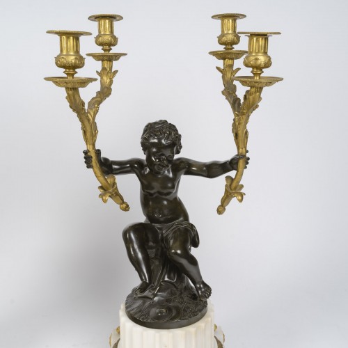 Napoléon III - Grande garniture de cheminée d'époque Napoléon III, Circa 1855