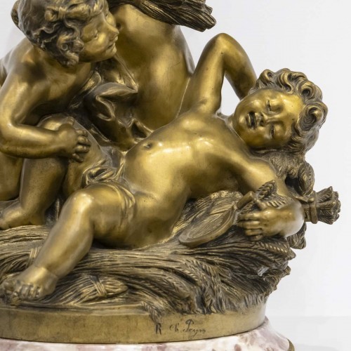 Sculpture Sculpture en Bronze - Charles Raphaël PEYRE (1872-1949) Réveil de l'été