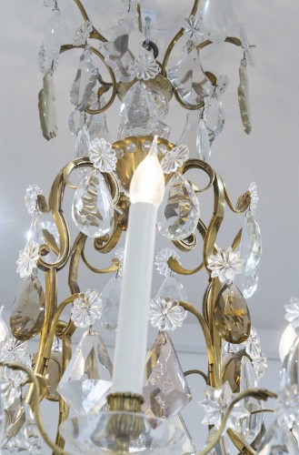 Antiquités - Large chandelier cage of the house Baguès