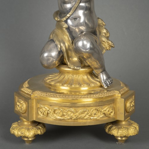 Henri Picard (1840-1890) Centerpiece in gilded bronze and cut crystal - Napoléon III