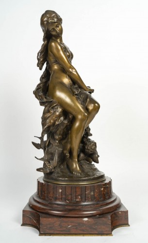 Mathurin Moreau (1822-1912) The Return of the Swallows - Sculpture Style Art nouveau