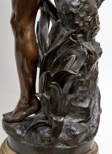 Antiquités - Gaston Veuvenot Leroux (1854- 1942) La Traversée du ruisseau
