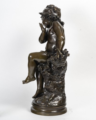 Antiquités - Auguste Louis Mathurin MOREAU (1834-1917) La fille au criquet