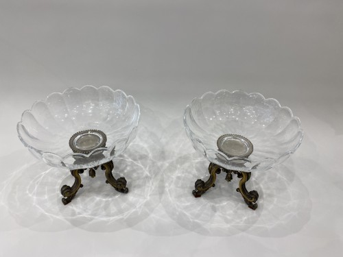 silverware & tableware  - Napoleon III period crystal Bowls