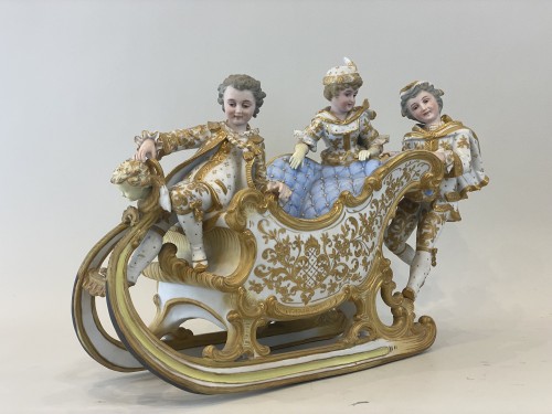 Sitzendorf Biscuit Centerpiece, Circa 1900 - Porcelain & Faience Style Art nouveau