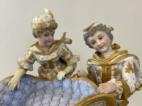 Sitzendorf Biscuit Centerpiece, Circa 1900 - 