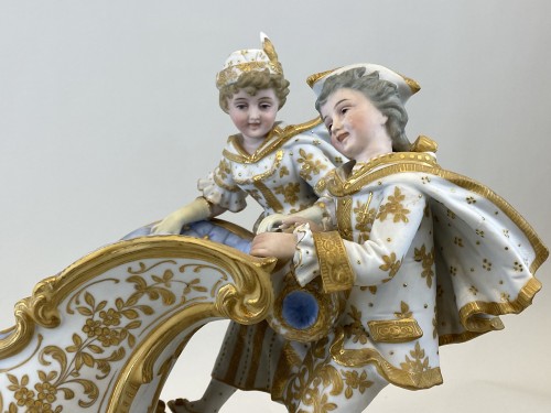 Antiquités - Sitzendorf Biscuit Centerpiece, Circa 1900