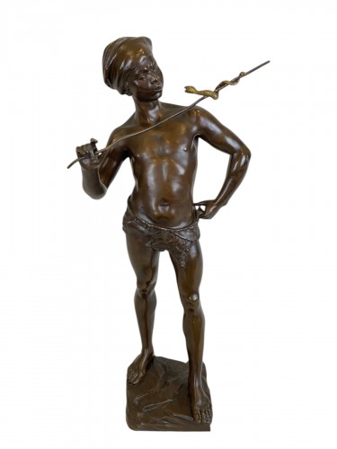 Adolphe Jean LAVERGNE (1863-1928), Le charmeur de serpent